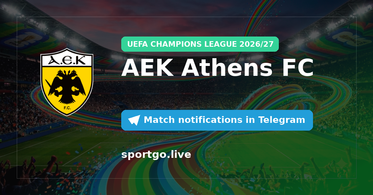 AEK Athens FC Telegram subscription poster