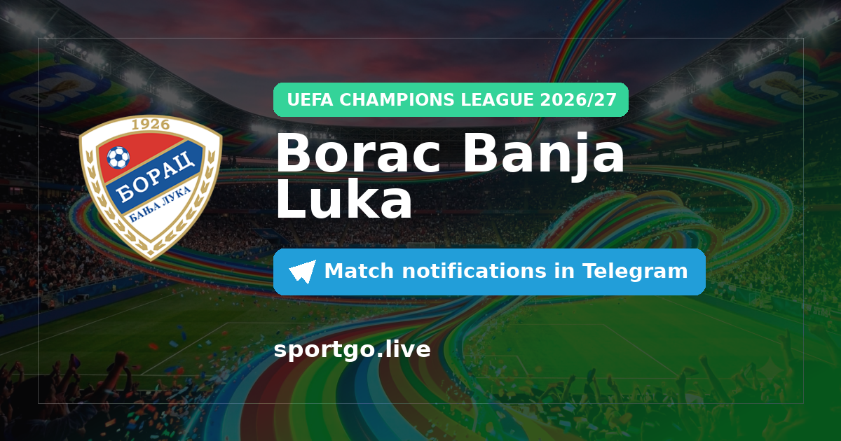 Borac Banja Luka Telegram subscription poster