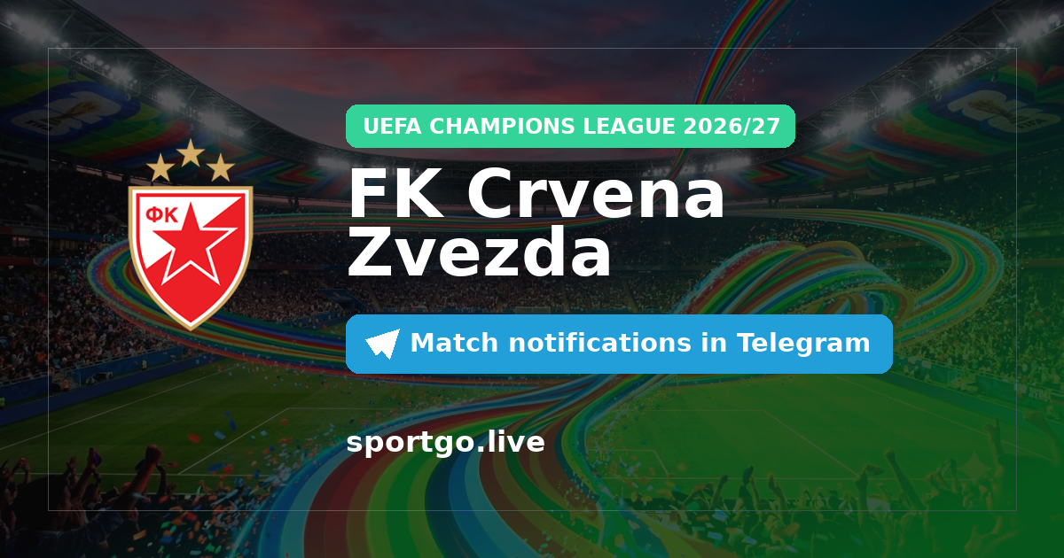 FK Crvena Zvezda Telegram subscription poster