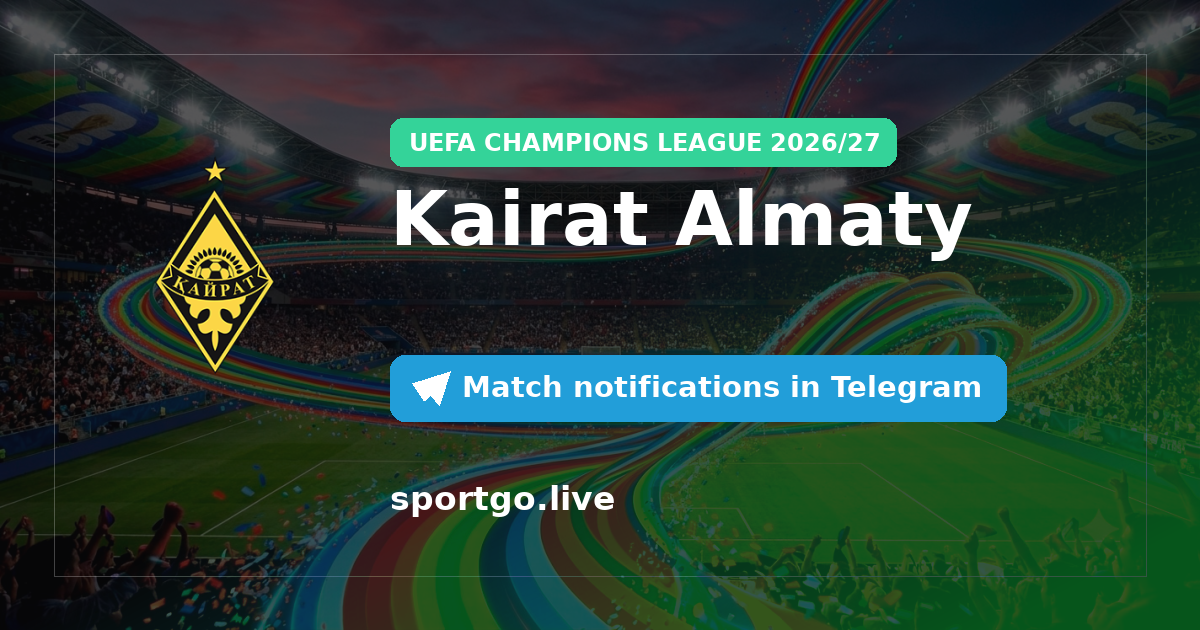Kairat Almaty Telegram subscription poster