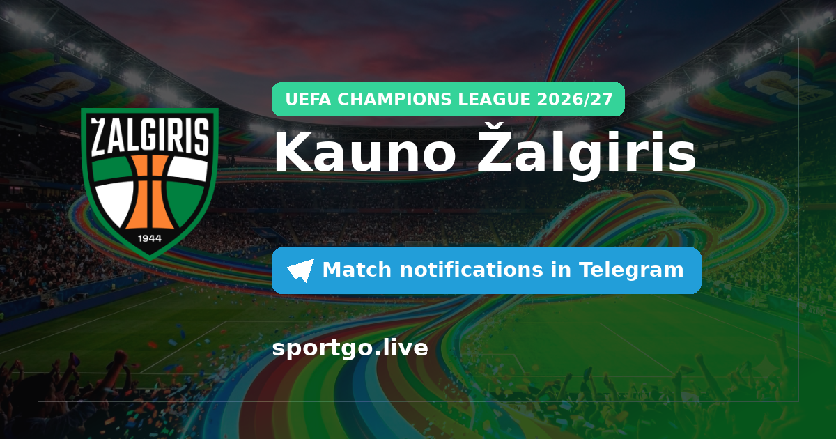 Kauno Žalgiris Telegram subscription poster