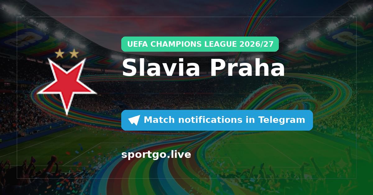 Slavia Praha Telegram subscription poster