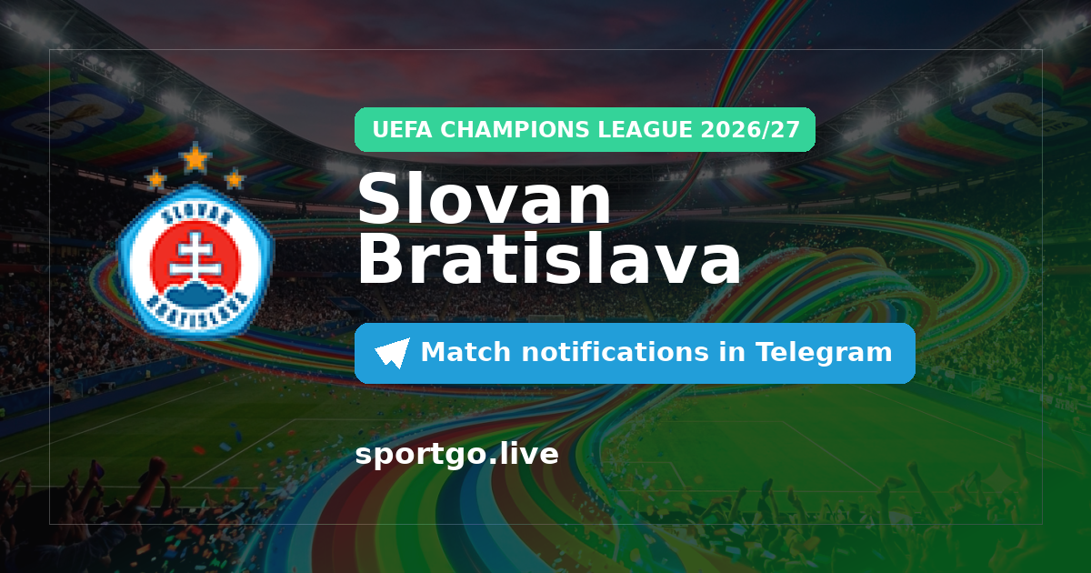Slovan Bratislava Telegram subscription poster