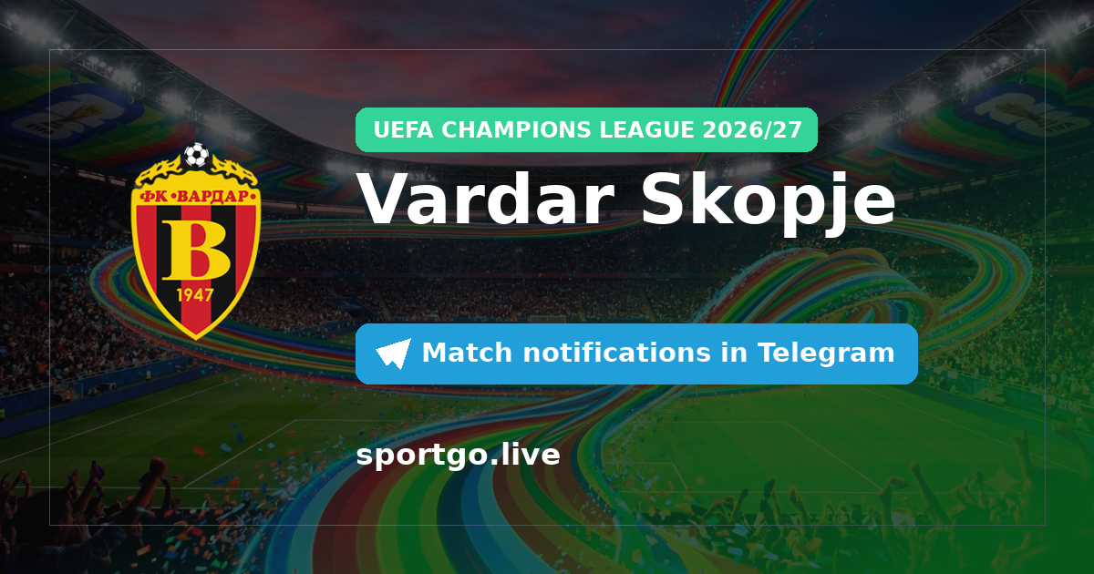 Vardar Skopje Telegram subscription poster
