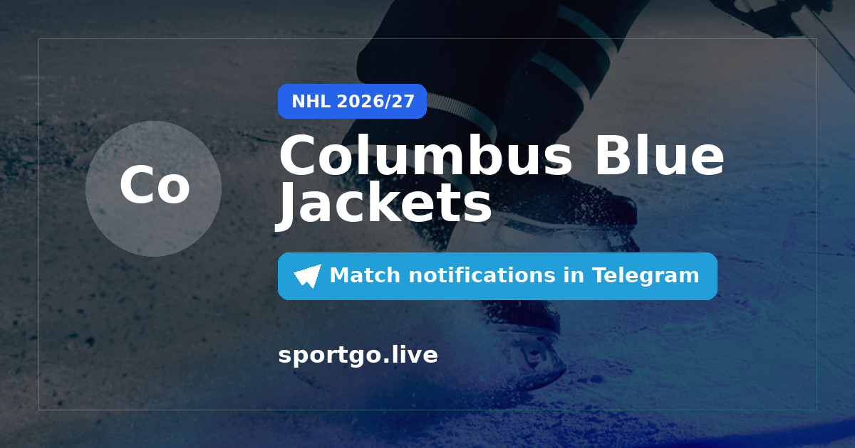 Columbus Blue Jackets Telegram subscription poster