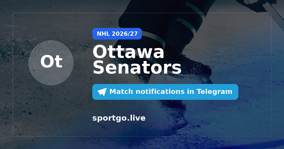 Ottawa Senators Telegram subscription poster