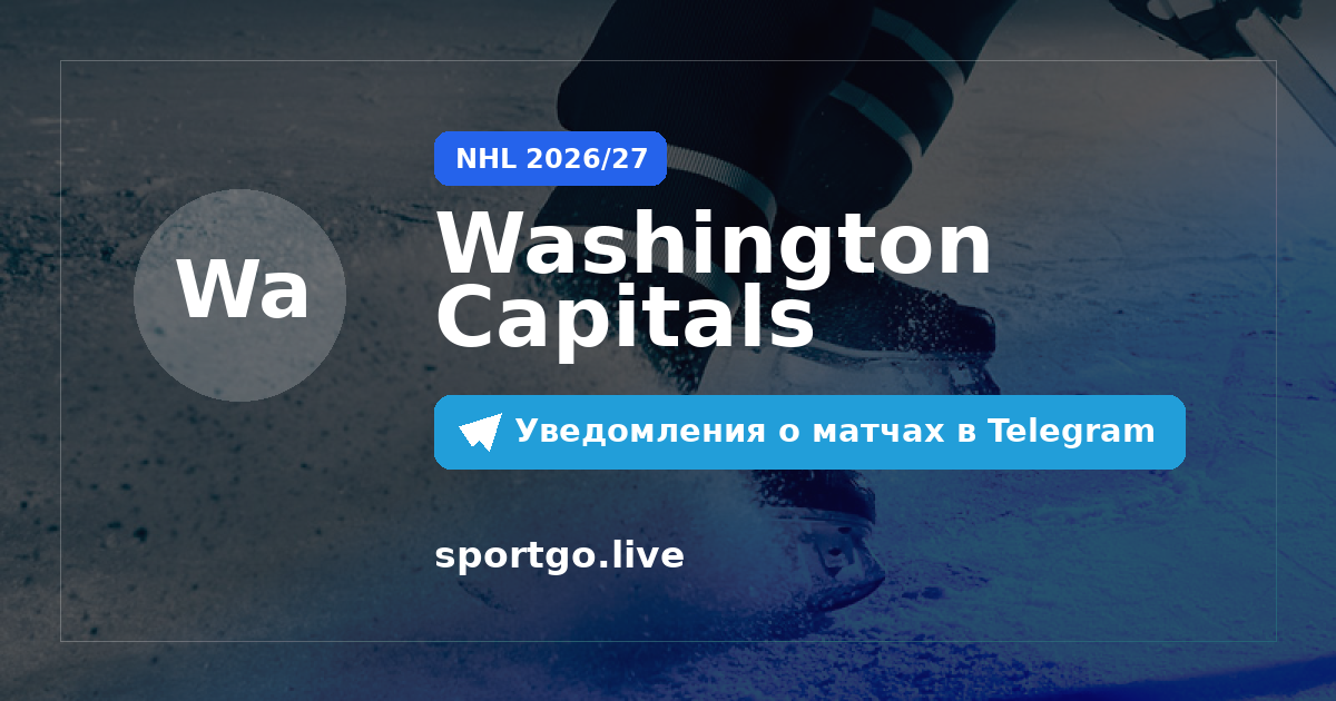 Постер подписки на команду Washington Capitals