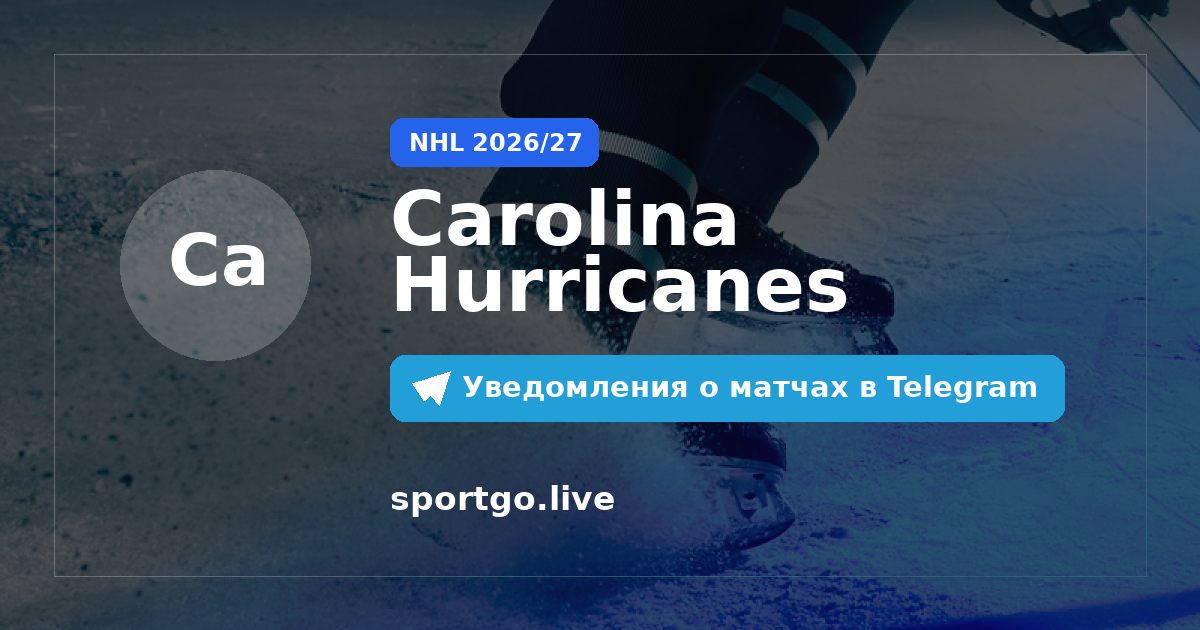 Постер подписки на команду Carolina Hurricanes